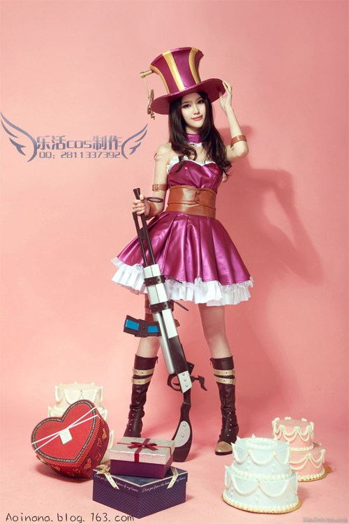 【可出租】现货 lol 英雄联盟 皮城女警 凯特琳 cosplay服装 道具