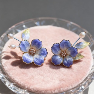 非遗蚕丝配饰绒花丝绒中式发夹发簪古风头饰盘发汉服簪子发饰146