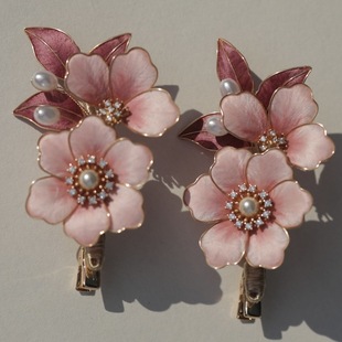 蚕丝中式发钗发夹绒花非遗发饰头饰丝绒发簪古风配饰汉服盘发197