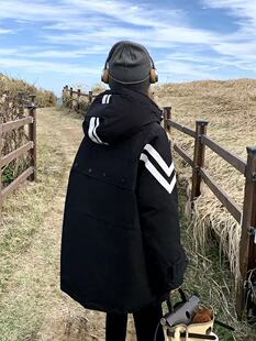 H99067-2025新款胸前双杆羽绒服女短款保暖时尚百搭冲锋衣