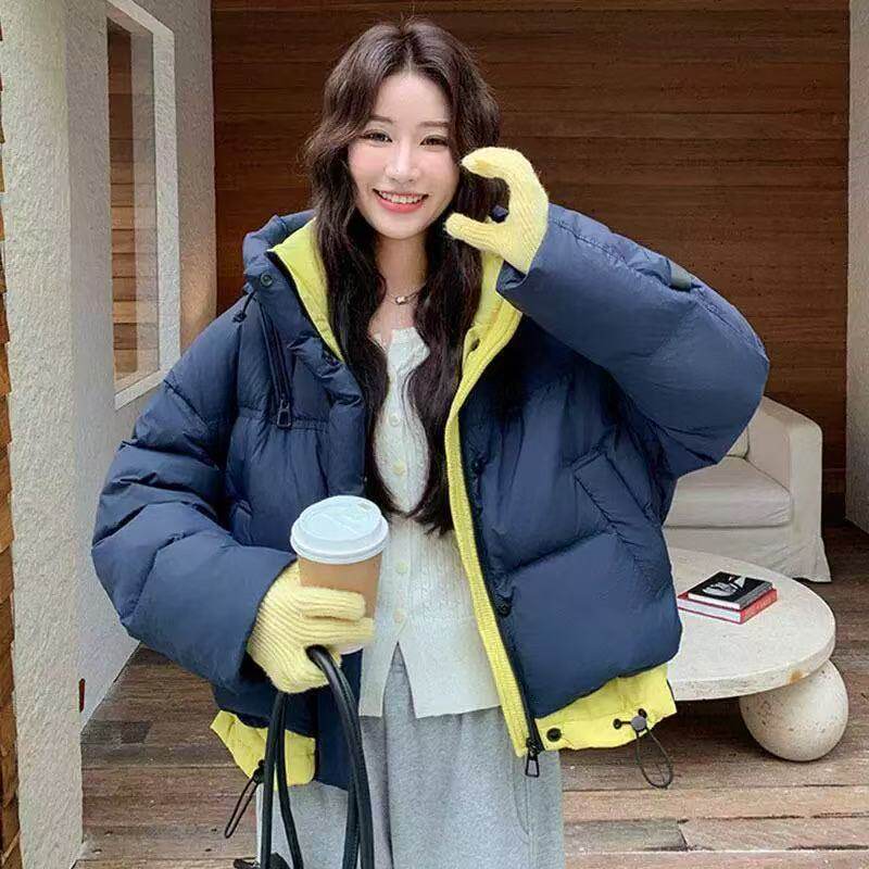 H99342-2026新款冬季肩上拉链今年流行爆款小个子短款羽绒服