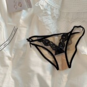 舒适透气低腰三角裤 法式 夏季 薄款 纯欲性感蕾丝内裤 士2023新款