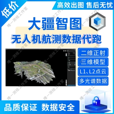 无人机航测数据代跑/大疆智图代跑正射影像/代跑三维模型图