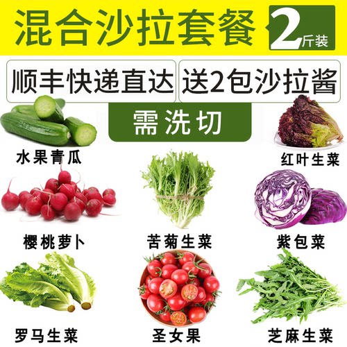 沙拉蔬菜新鲜套餐混合装食材