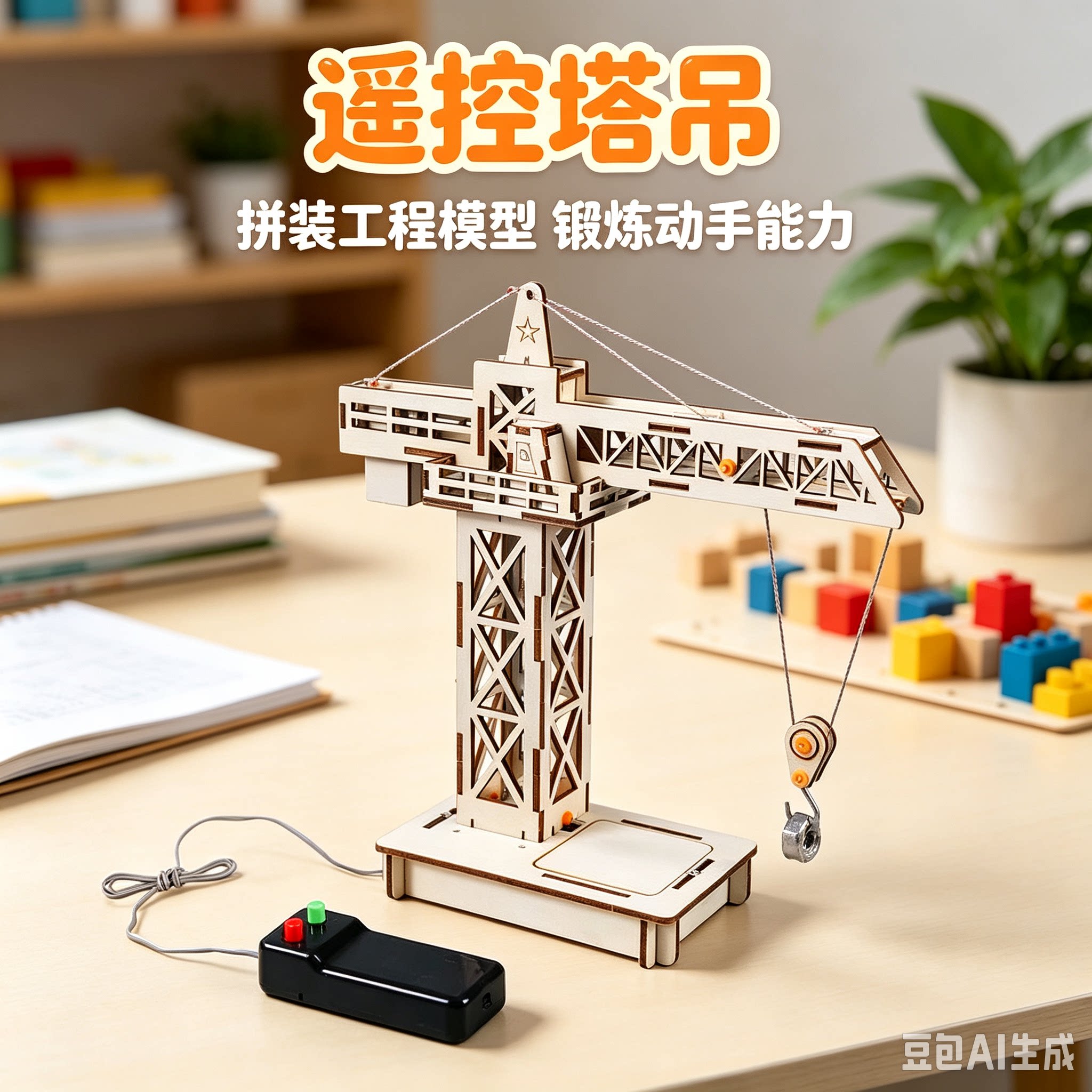 遥控塔吊物理科学实验追鹿小制作