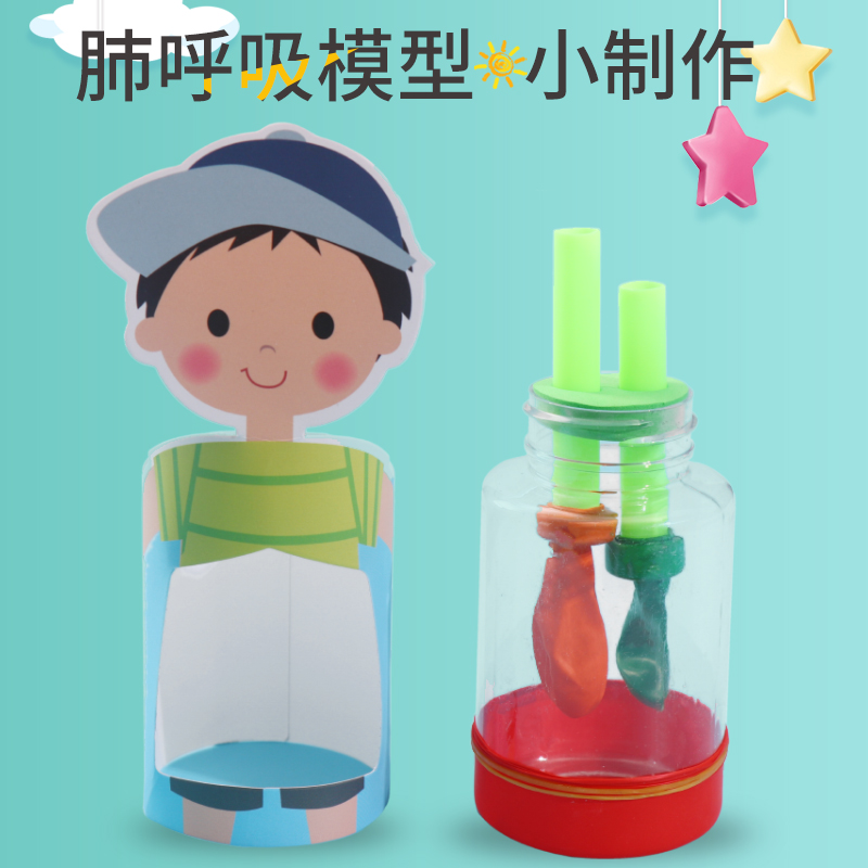 diy肺呼吸人体器官科技小制作