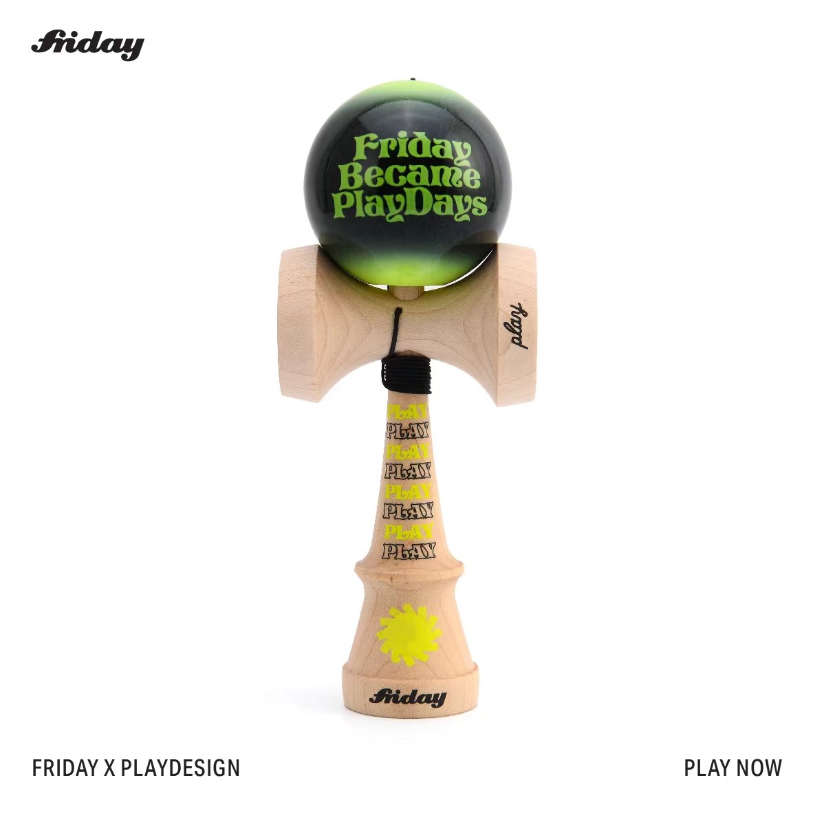 FRIDAY×PLAY联名款限量粘性漆枫木剑玉剑球KENDAMA