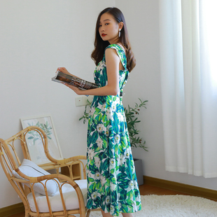 胖mm名媛气质海边度假吊带裙 大码 女装 性感显瘦连衣裙2025夏季 新款