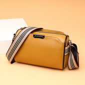 真皮女包大容量头层牛皮包2025新款 潮时尚 百搭三层软皮单肩斜挎包