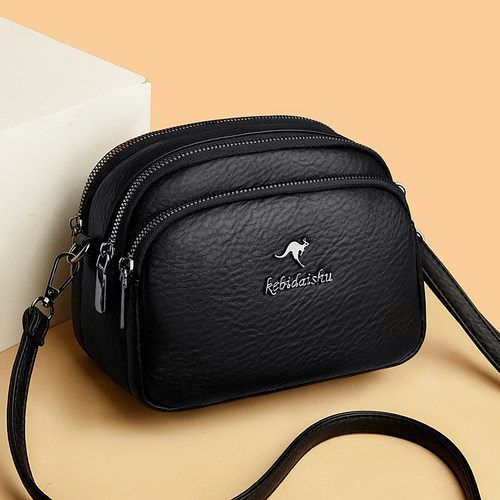 真皮时尚女士斜挎零钱包