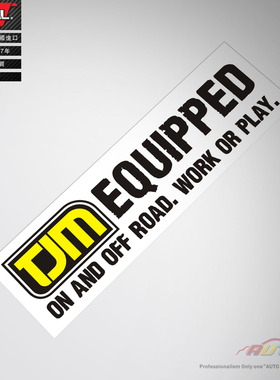 TJM EQUIPPED sticker decal TJM保险杠车贴纸防护架改装车贴纸