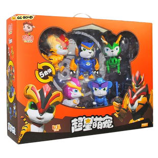 猪猪侠之超级超星萌宠玩具 变形机器人铁拳虎阿五全套酷变武灵王