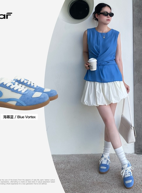 「蓝」DEAF薄底鞋潮流秋冬休闲透气运动博主同款保暖防滑赏秋穿搭