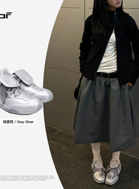 「博主同款」DEAF芭蕾鞋基训鞋复古银色非对称休闲薄底酷飒清冷感
