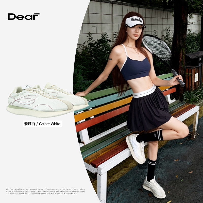 素域白 DEAF 新品增高浮力鞋收紧鞋口米雅白女鞋休闲鞋