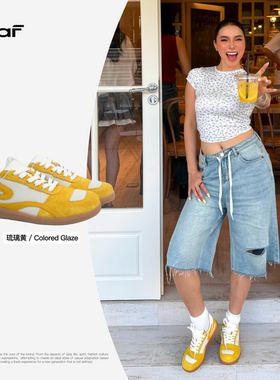 「黄」DEAF薄底鞋潮流季秋冬休闲网眼透气运动博主同款 秋搭时尚