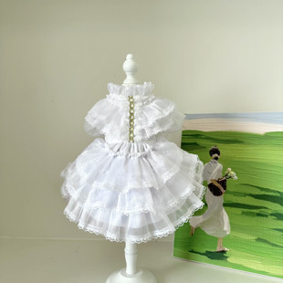 蓬蓬裙 婚纱款 AW春夏2023新款 狗狗猫咪泰迪比熊小型犬清纯洁白法式