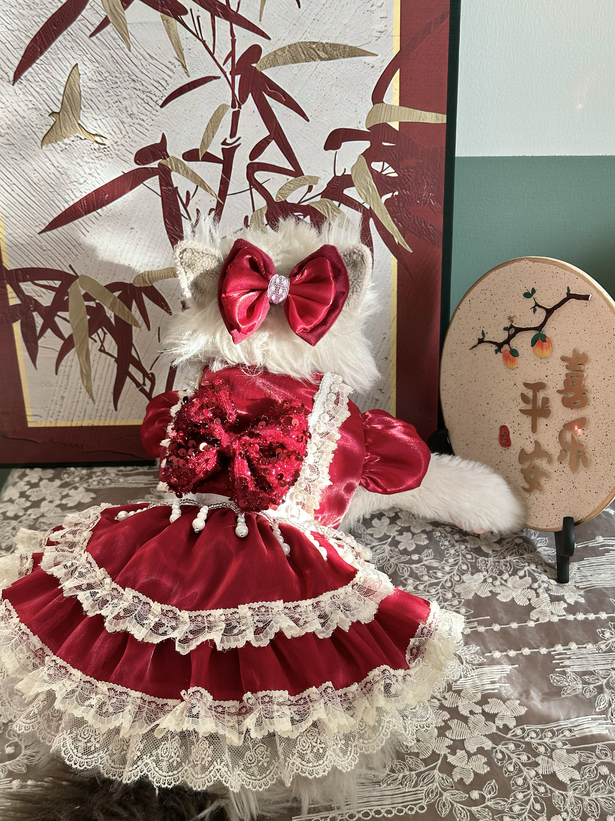 宠物放掉毛博美比熊犬蓝白猫缅因