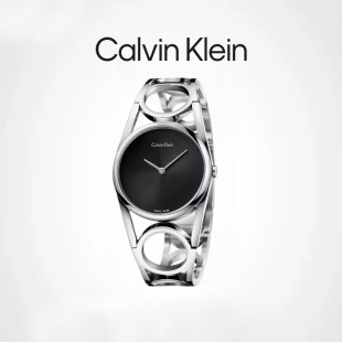 手镯式 Klein女士手表正品 Calvin 镂空表带设计轻便优雅 清仓款
