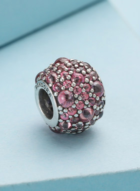 pandora/潘多拉粉色金银花闪烁水滴 串珠791755HCZ
