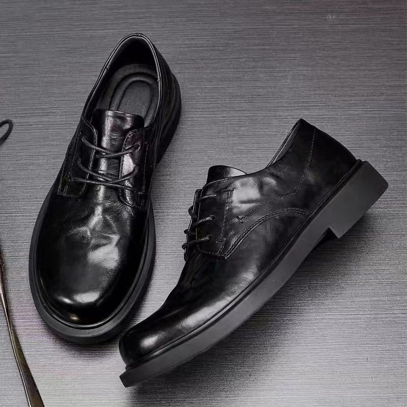 广庆胎牛皮时尚小皮鞋休闲