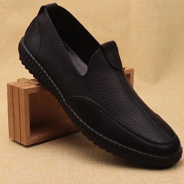 2022年头层牛皮蓝色棕色男士青年耐磨户外绅士真皮柔软磨砂皮鞋