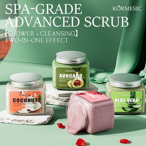 kormesic牛油果身体和面部磨砂膏facial scrub