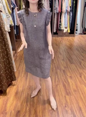 日系cherrykoko25332夏季新款小个子减龄中长款连衣裙宽松显瘦女