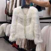 时尚 日系cherrykoko66789冬季 新款 重工流苏仿皮毛外套宽松洋气女