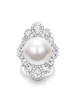 日系cherrykoko一款两戴人工贝母珍珠戒指重工奢华食指戒百搭