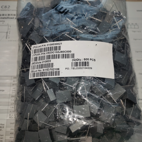 厦门法拉 C823C153J60C000 MMKP82 153J 1600V 双面聚丙烯膜电容