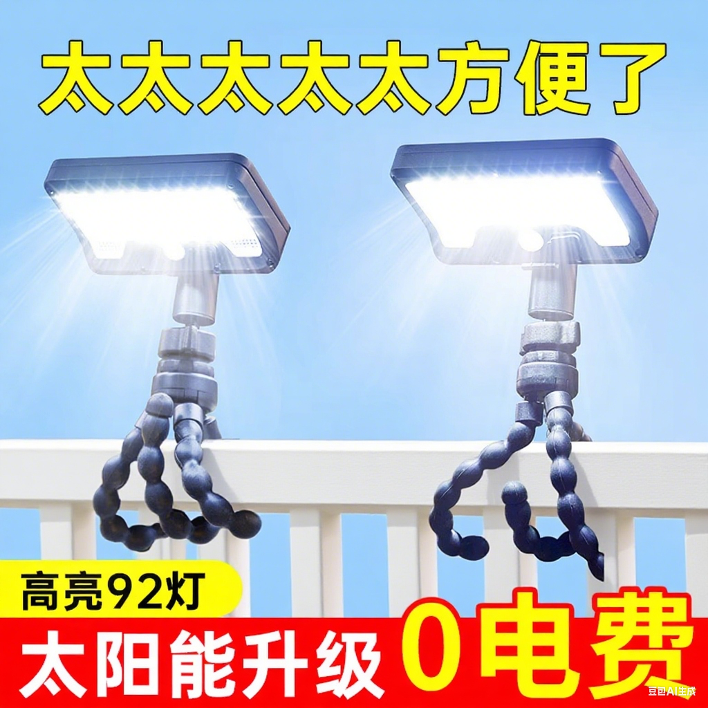 【可随意缠绕安装】八爪鱼照明灯