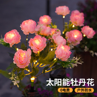 太阳能花灯户外家用庭院灯网红小院布置草坪灯花园氛围装 饰景观灯