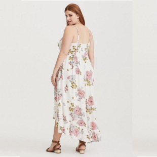 时尚 欧美大码 180斤新款 160 百搭性感显瘦气质碎花连衣裙 女装