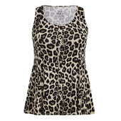 Super 豹纹显瘦花色透气圆领包扣套头打底背心 修身 Soft Vest大码