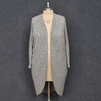 A collection of 160-180 pounds large-sized foreign trade women's loose and slimming short plush long-sleeved knitted cardigans with a chest circumference of 120 thumbnail 2