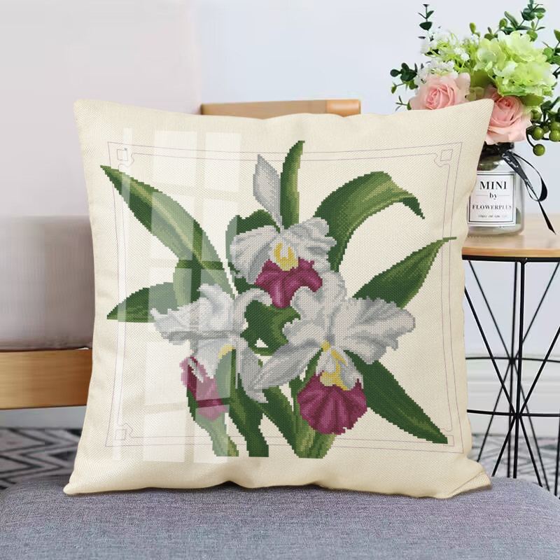 2024新款十字绣卧室汽车后排座抱枕定制个性沙发靠枕自己绣