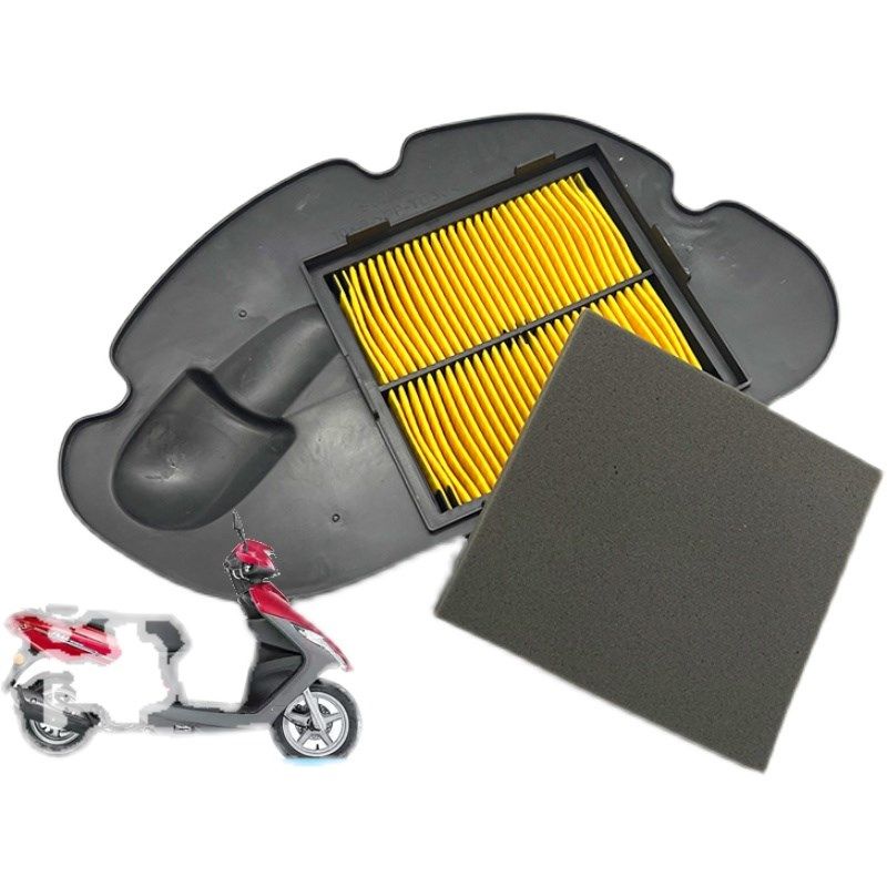 适配轻骑铃木优友UU125 UY125踏板车摩托车空气滤芯空滤滤清器