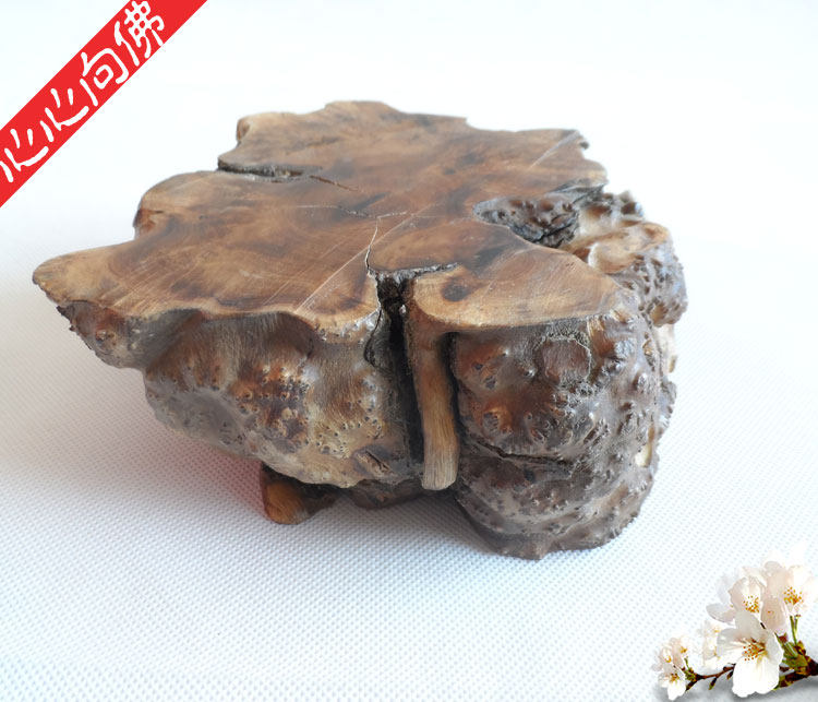 YANSHAN MOUNTAIN AUTHENTIC MA PEAR PIMPLE SOLID WOOD BASE WOODEN SEAT ORNAMENTAL STONE TRINKET BASE