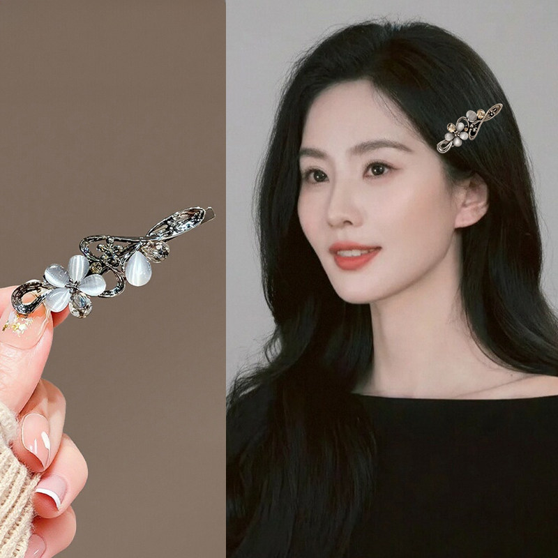 高级感花朵发夹女小众韩系侧边图片