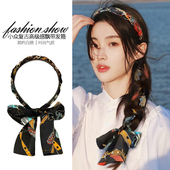 小众编发发箍一体系带女复古精致高级感发卡2026新款 春天气质发饰