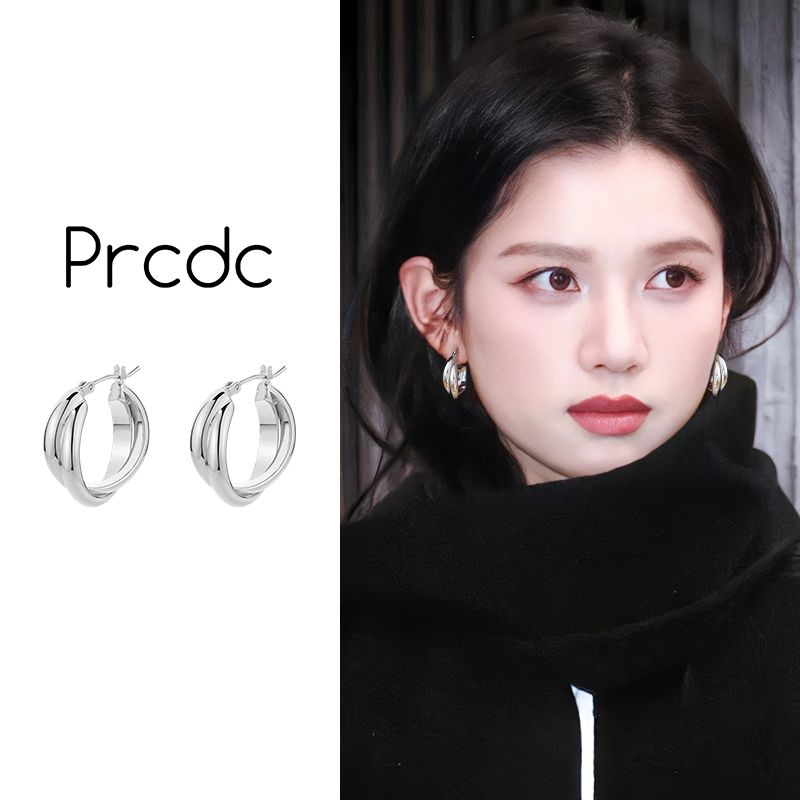 银色简约耳环2025新款