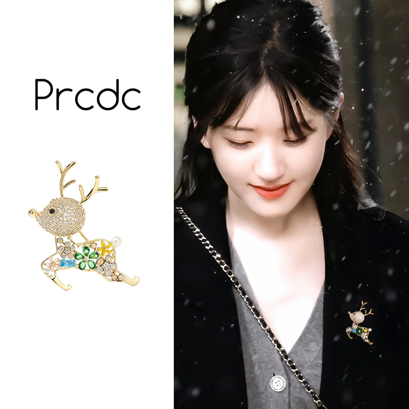麋鹿胸针女小众设计感