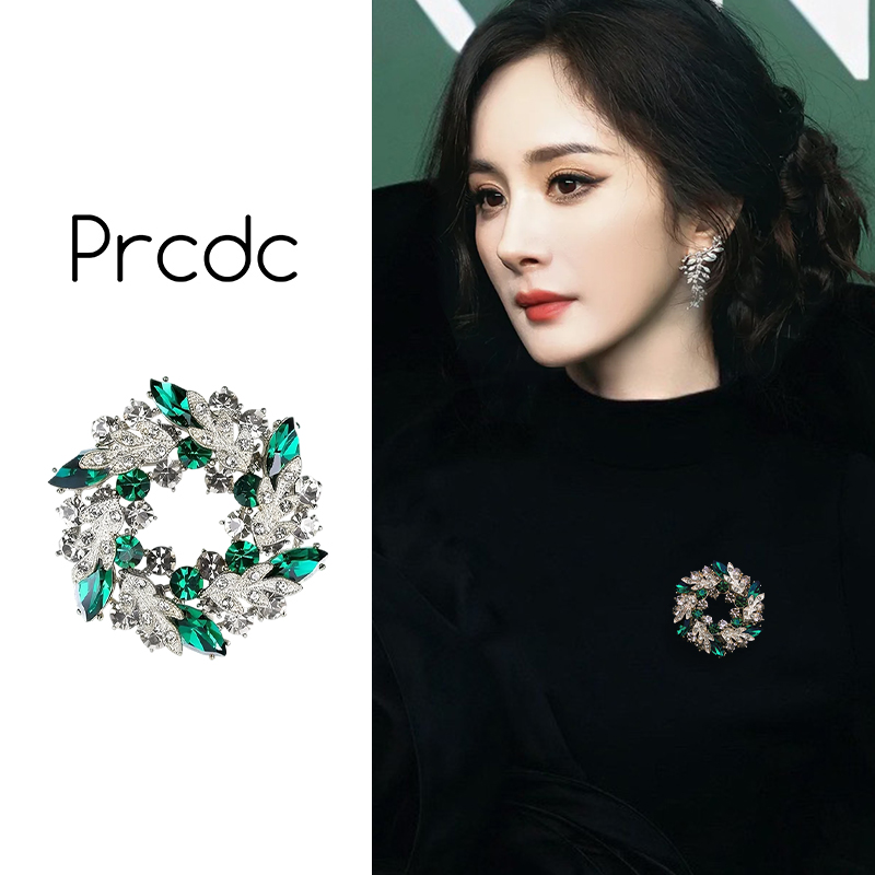 绿色花环胸针胸花轻奢