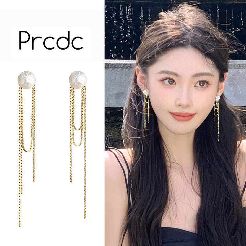 百搭珍珠款蚊香盘耳夹流苏耳饰