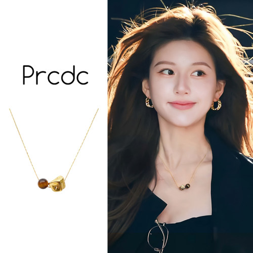 美拉德几何吊坠项链高级感