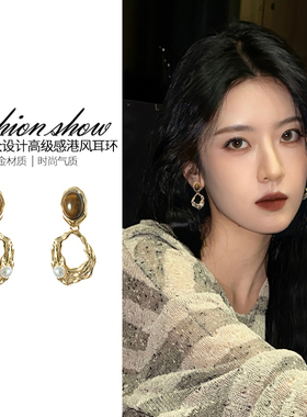 小众轻奢珍珠款软垫耳夹女复古港风美拉德无耳洞耳环气质高级耳饰