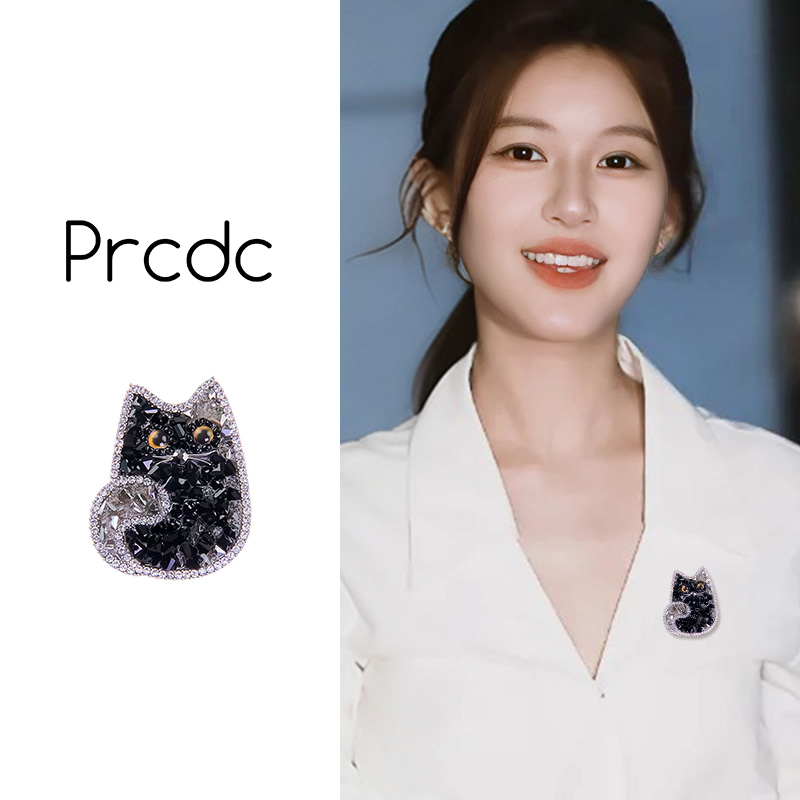 可爱黑猫胸针女款2025