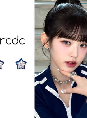 小巧精致蓝色星星耳钉2025新款爆款气质高级感耳环春天独特耳饰女