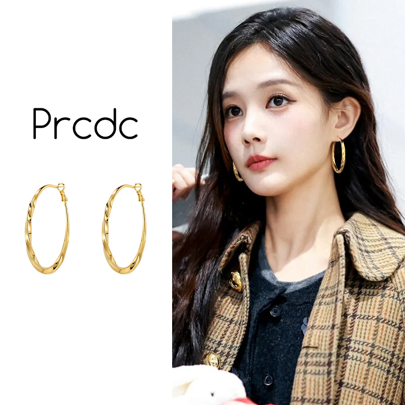 金色圈圈耳环高级感超好看